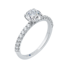 14K White Gold Round Brilliant Diamond Engagement Ring (Semi-Mount)