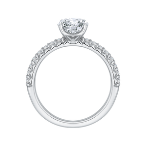14K White Gold Round Brilliant Diamond Engagement Ring (Semi-Mount)