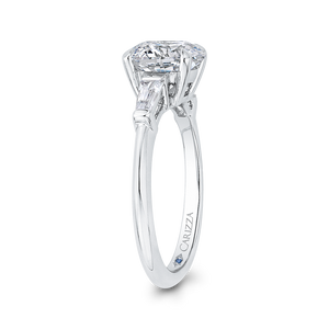 14K White Round Diamond Timeless Engagement Ring (Semi-Mount) - John Thomas Jewelers.