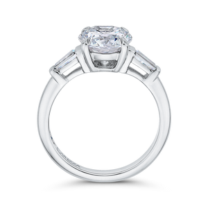 14K White Round Diamond Timeless Engagement Ring (Semi-Mount) - John Thomas Jewelers.