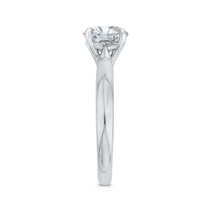 White Gold Round Diamond Engagement Ring (Semi-Mount)