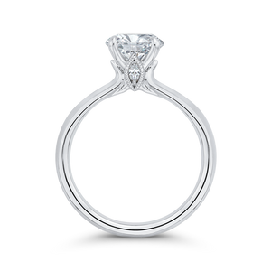 White Gold Round Diamond Engagement Ring (Semi-Mount)