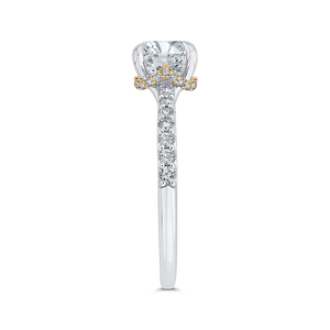 14K Two-Tone Gold Diamond Engagement Ring (Semi-Mount)