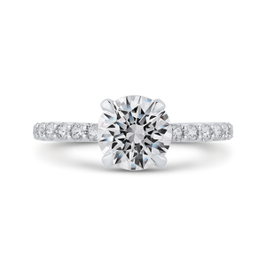 14K Two-Tone Gold Diamond Engagement Ring (Semi-Mount)