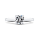 14K White Gold Round Diamond Halo Engagement Ring (Semi-Mount)