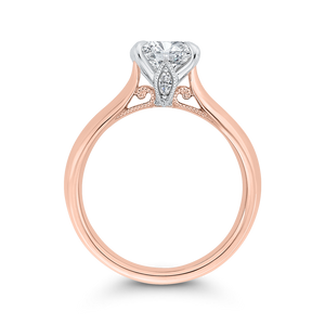 14K Two-Tone Gold Round Diamond Engagement Ring - John Thomas Jewelers.