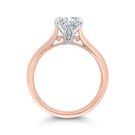 14K Two-Tone Gold Round Diamond Engagement Ring - John Thomas Jewelers.