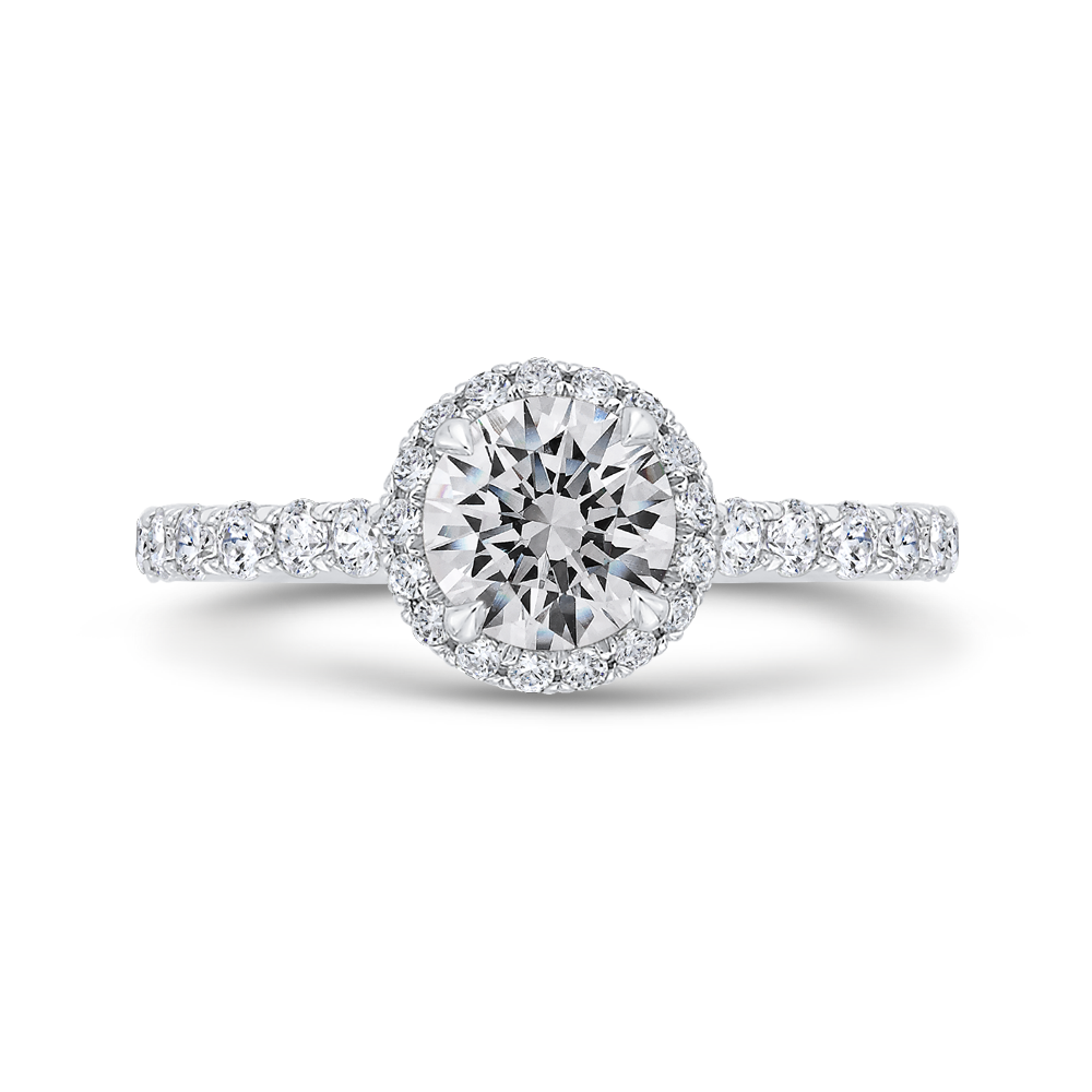 Diamond 14K White Gold Engagement Ring (Semi-Mount)