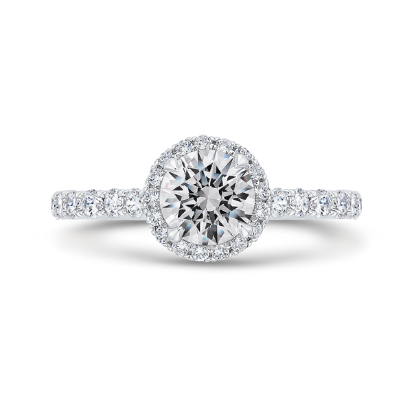 Diamond 14K White Gold Engagement Ring (Semi-Mount)