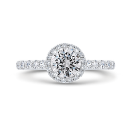 Diamond 14K White Gold Engagement Ring (Semi-Mount)