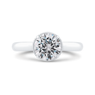 Round 14K White Gold Diamond Engagement Ring (Semi-Mount)