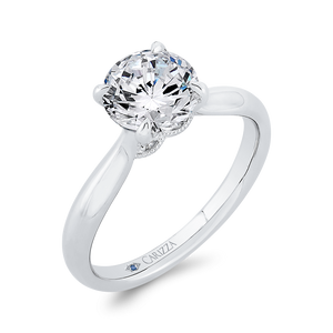 14K White Gold Ladies' Diamond Engagement Ring (Semi-Mount)