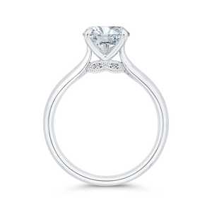 14K White Gold Ladies' Diamond Engagement Ring (Semi-Mount)