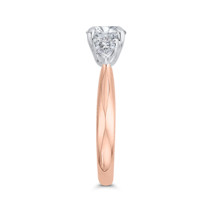 14K Two-Tone Gold Diamond Three-Stone Engagement Ring (Semi-Mount) - John Thomas Jewelers.