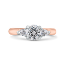 14K Two-Tone Gold Diamond Three-Stone Engagement Ring (Semi-Mount) - John Thomas Jewelers.