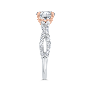 Diamond Engagement Ring with Split Shank In 14K Two-Tone Gold (Semi-Mount) - John Thomas Jewelers.