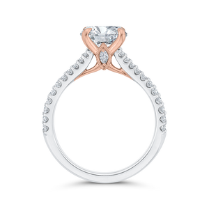 Diamond Engagement Ring with Split Shank In 14K Two-Tone Gold (Semi-Mount) - John Thomas Jewelers.