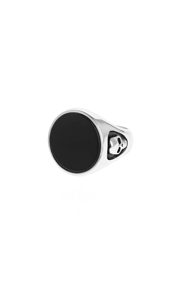 King Baby Round Signet Ring W/ Skull Ring - John Thomas Jewelers.