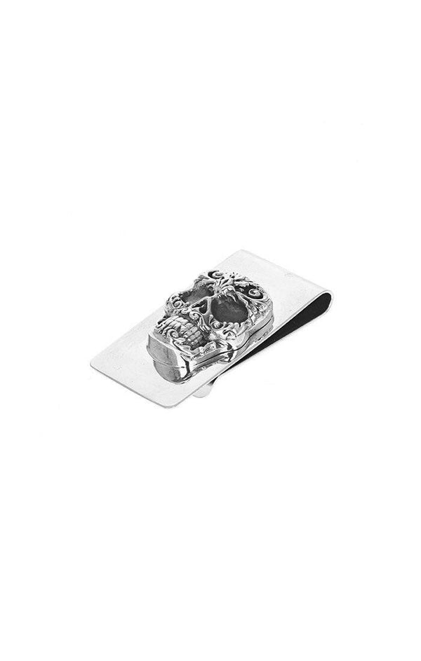 King Baby Skull Money Clip With Scroll Design - John Thomas Jewelers.