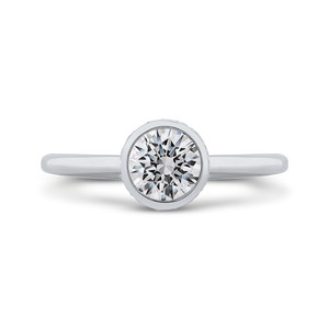 14K White Gold Round Diamond Classic Engagement Ring