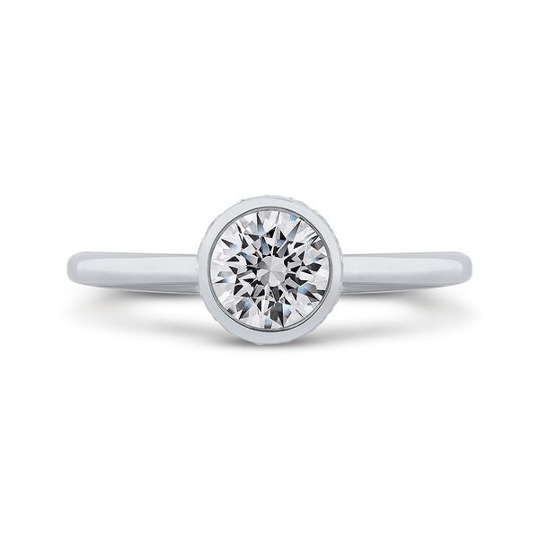 14K White Gold Round Diamond Classic Engagement Ring