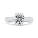 Diamond 14K White Gold Round Cut Engagement Ring (Semi-Mount)